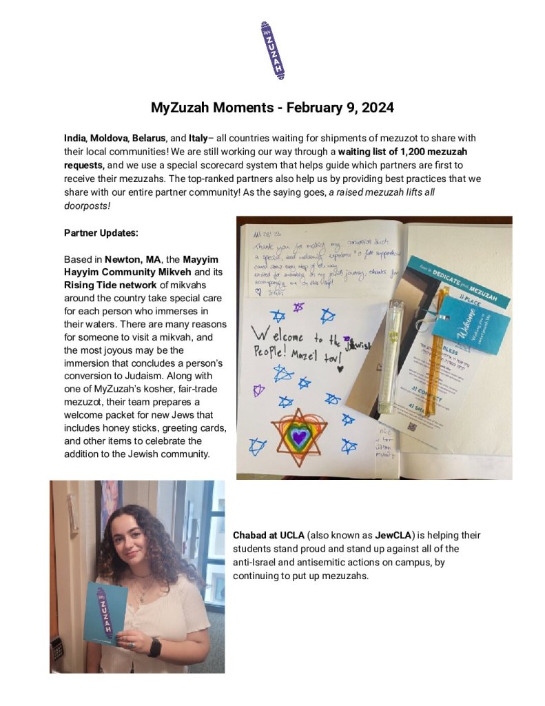 thumbnail of MyZuzah Moments – February 9, 2024